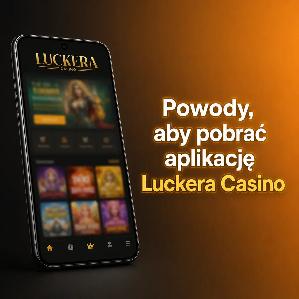 Aplikacja mobilna Luckera Casino na smartfonie